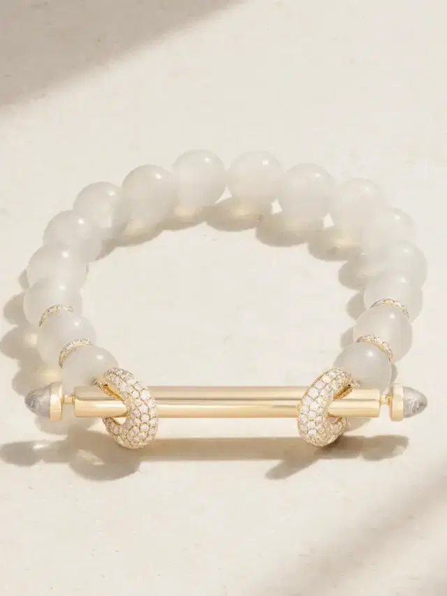 Chakra 18-karat Gold Multi-stone Bracelet