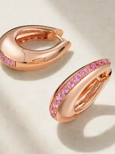 Ananya Chakra Icon 18-karat Rose Gold Sapphire Earrings | Thumbnail 3 Ananya Chakra Icon 18-karat Rose Gold Sapphire Earrings | Thumbnail 3