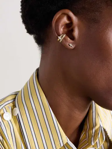 Anita Ko Cupid's Arrow 18-karat Gold Diamond Single Earring | Thumbnail 4 Anita Ko Cupid's Arrow 18-karat Gold Diamond Single Earring | Thumbnail 4