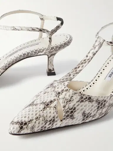 Manolo Blahnik Turgimod 50 Cutout Elaphe Slingback Pumps | Thumbnail 4 Manolo Blahnik Turgimod 50 Cutout Elaphe Slingback Pumps | Thumbnail 4
