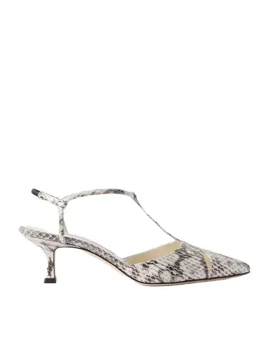 Manolo Blahnik Turgimod 50 Cutout Elaphe Slingback Pumps | Thumbnail 1 Manolo Blahnik Turgimod 50 Cutout Elaphe Slingback Pumps | Thumbnail 1