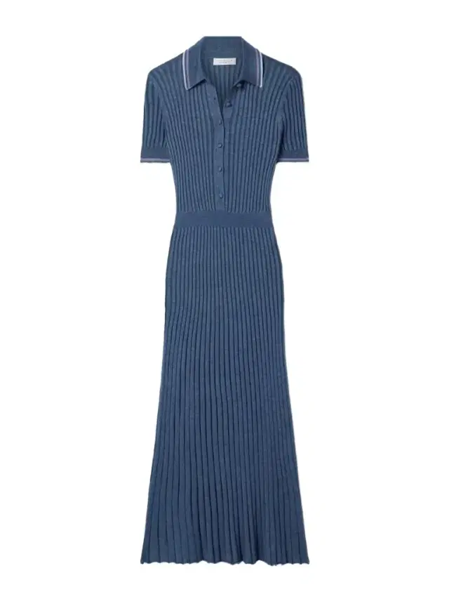 Eyot Striped Ribbed Silk And Cashmere-blend Midi Dress