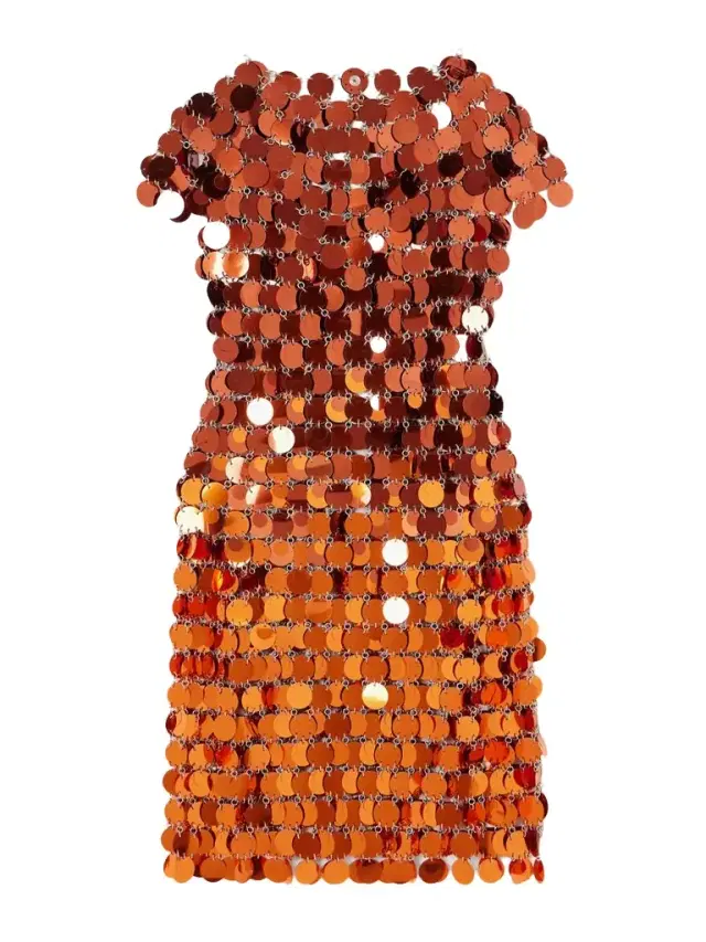 Assemblage Sequined Chainmail Mini Dress