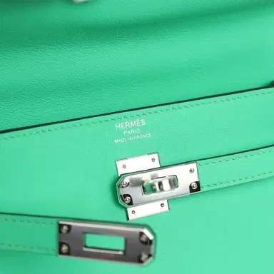 HERMÈS Hermes Kelly Moove Vert Comics Swift Palladium Hardware | Thumbnail 10