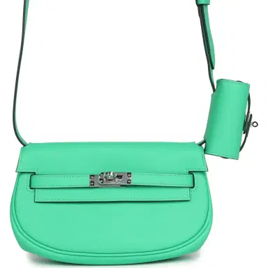 HERMÈS Hermes Kelly Moove Vert Comics Swift Palladium Hardware | Thumbnail 1