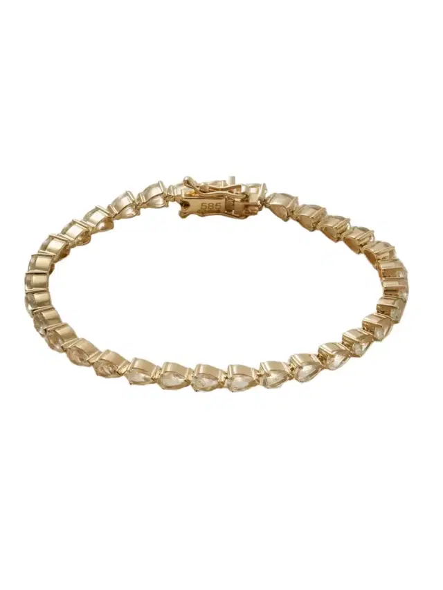 14-karat Gold Laboratory-grown Amethyst Bracelet