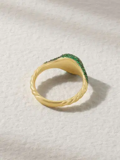 David Yurman 18-karat Gold Emerald Pinky Ring | Thumbnail 3 David Yurman 18-karat Gold Emerald Pinky Ring | Thumbnail 3