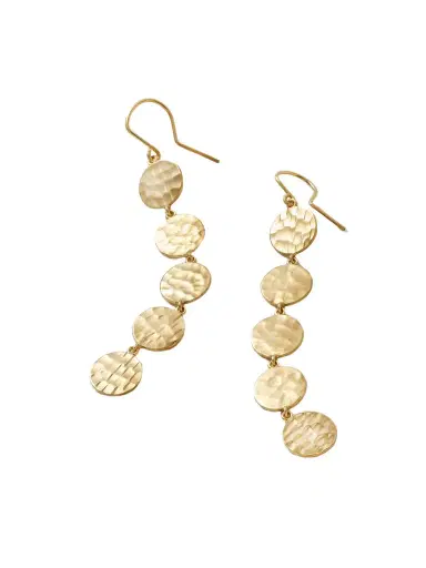 Jennifer Meyer Mini Hammered Disc 18-karat Gold Earrings | Thumbnail 1