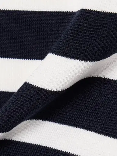 Valentino Garavani Embellished Striped Ribbed Cotton Sweater | Thumbnail 5