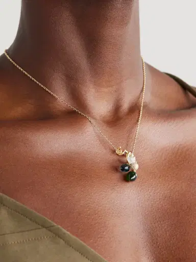 OLE LYNGGAARD COPENHAGEN Lotus Bunch 18-karat Gold Multi-stone Necklace | Thumbnail 2 OLE LYNGGAARD COPENHAGEN Lotus Bunch 18-karat Gold Multi-stone Necklace | Thumbnail 2