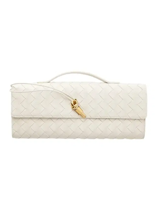 Long Andiamo Intrecciato Leather Clutch
