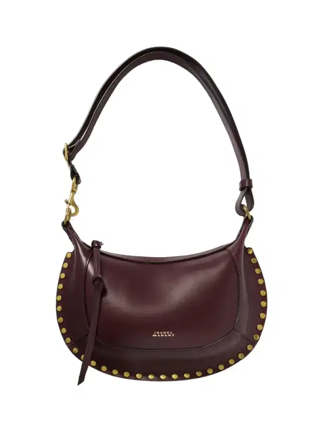 Isabel Marant Oskan Moon Studded Leather Shoulder Bag
