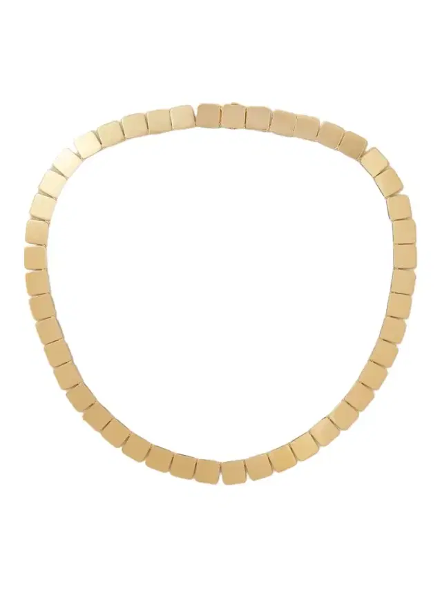 Large Tile 18-karat Gold Necklace