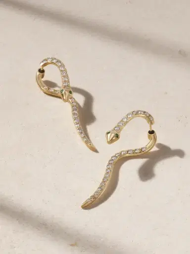 Ileana Makri Boa 18-karat Gold Diamond Earrings | Thumbnail 1