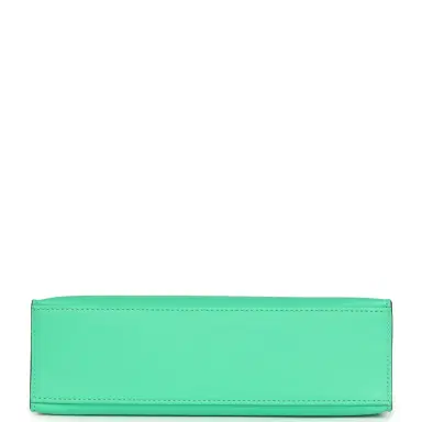 HERMÈS Hermes Kelly Pochette Vert Comics Swift Palladium Hardware | Thumbnail 6