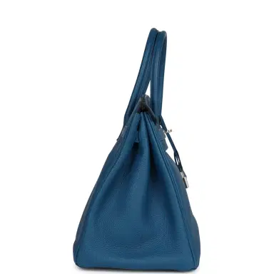 HERMÈS Pre-owned Hermes Birkin 35 Bleu de Galice Togo Palladium Hardware | Thumbnail 3 HERMÈS Pre-owned Hermes Birkin 35 Bleu de Galice Togo Palladium Hardware | Thumbnail 3
