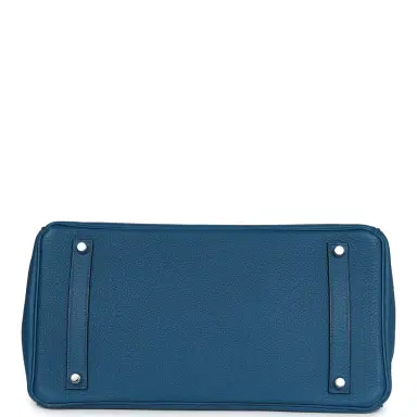 HERMÈS Pre-owned Hermes Birkin 35 Bleu de Galice Togo Palladium Hardware | Thumbnail 6 HERMÈS Pre-owned Hermes Birkin 35 Bleu de Galice Togo Palladium Hardware | Thumbnail 6