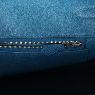 HERMÈS Pre-owned Hermes Birkin 35 Bleu de Galice Togo Palladium Hardware | Thumbnail 9 HERMÈS Pre-owned Hermes Birkin 35 Bleu de Galice Togo Palladium Hardware | Thumbnail 9