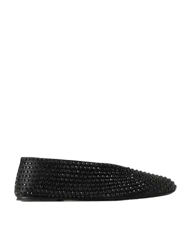 Khaite Marcy Crystal-embellished Satin Ballet Flats | Thumbnail 1 Khaite Marcy Crystal-embellished Satin Ballet Flats | Thumbnail 1