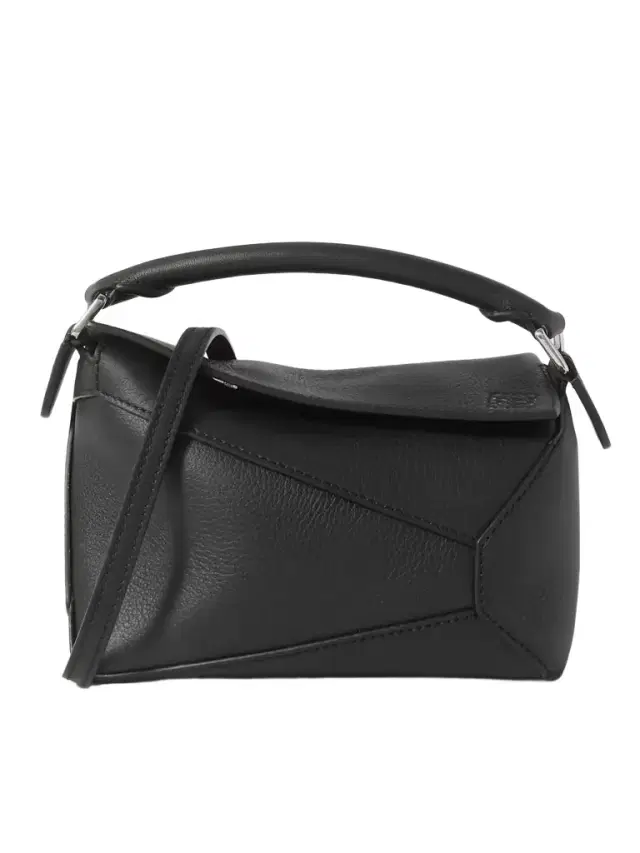 Puzzle Edge Mini Textured-leather Shoulder Bag