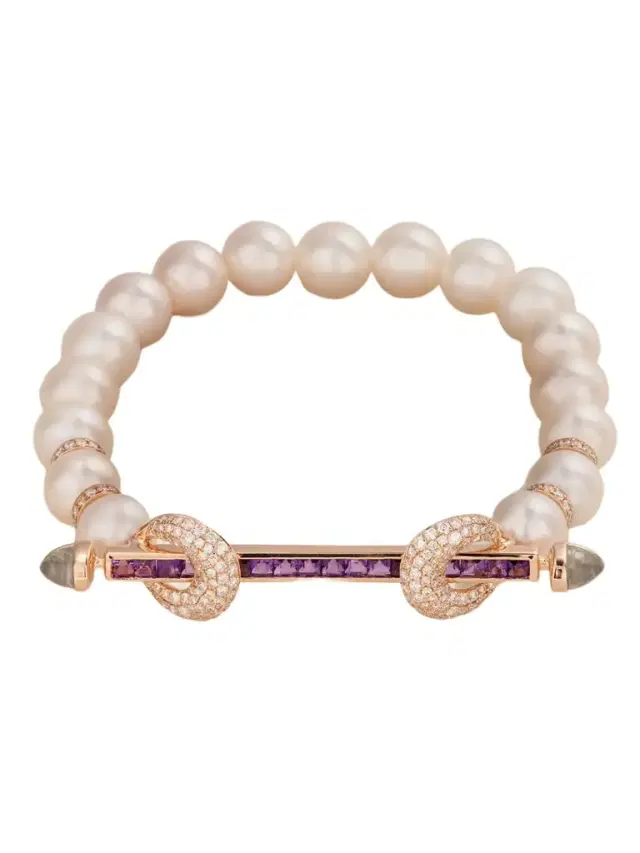 Chakra 18-karat Rose Gold Multi-stone Bracelet
