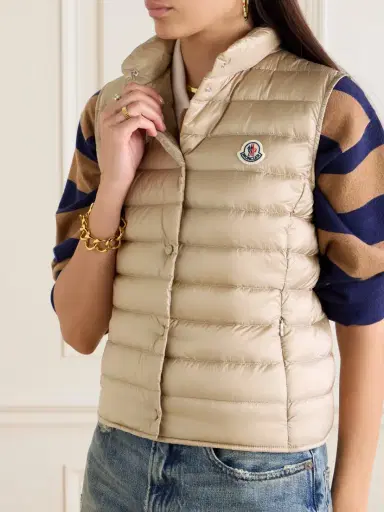 Moncler Liane Quilted Appliquéd Shell Down Vest | Thumbnail 3