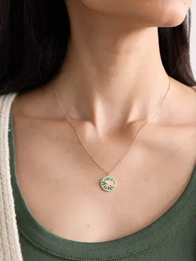 L’Atelier Nawbar Trunks Up Small 18-karat Gold, Diamond And Enamel Necklace | Thumbnail 2 L’Atelier Nawbar Trunks Up Small 18-karat Gold, Diamond And Enamel Necklace | Thumbnail 2