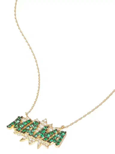 Diane Kordas Mama 18-karat Gold, Emerald And Diamond Necklace | Thumbnail 1 Diane Kordas Mama 18-karat Gold, Emerald And Diamond Necklace | Thumbnail 1