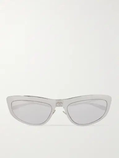 Givenchy Mirrored D-Frame Silver-Tone Sunglasses - Men | Thumbnail 5