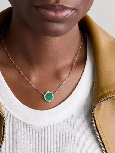 Repossi Antifer 18-karat Rose Gold, Malachite And Diamond Necklace | Thumbnail 2 Repossi Antifer 18-karat Rose Gold, Malachite And Diamond Necklace | Thumbnail 2