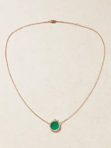 Repossi Antifer 18-karat Rose Gold, Malachite And Diamond Necklace | Thumbnail 4 Repossi Antifer 18-karat Rose Gold, Malachite And Diamond Necklace | Thumbnail 4