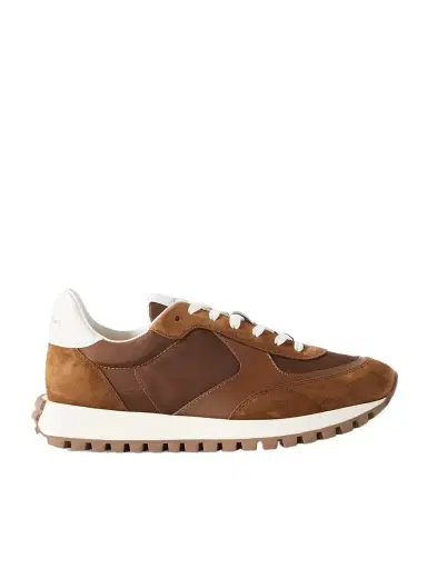 Gianvito Rossi Gravel Suede, Leather And Shell Sneakers | Thumbnail 1