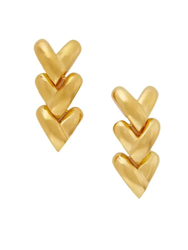 Love Gold-tone Clip Earrings