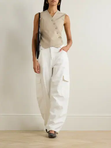 The Frankie Shop Maesa Asymmetric Canvas Vest | Thumbnail 2
