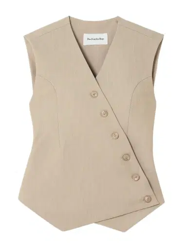 The Frankie Shop Maesa Asymmetric Canvas Vest | Thumbnail 1