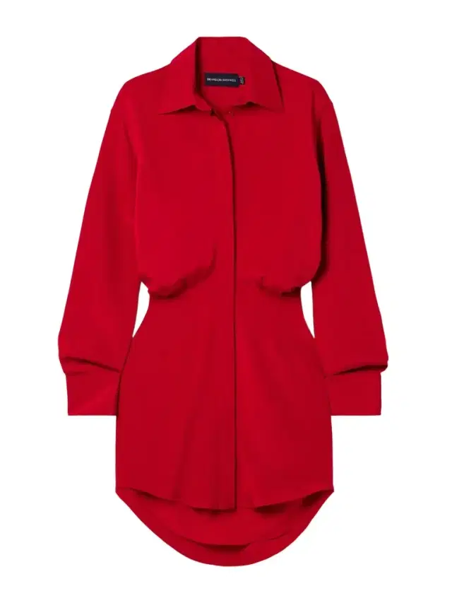 The Vera Silk-crepe Mini Shirt Dress