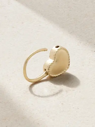 Yvonne Léon Créole Cadenas Coeur 9-karat Gold Diamond Single Earring | Thumbnail 3 Yvonne Léon Créole Cadenas Coeur 9-karat Gold Diamond Single Earring | Thumbnail 3