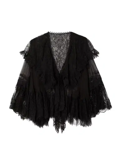 Chloé Lace-trimmed Embroidered Silk-chiffon Blouse | Thumbnail 1