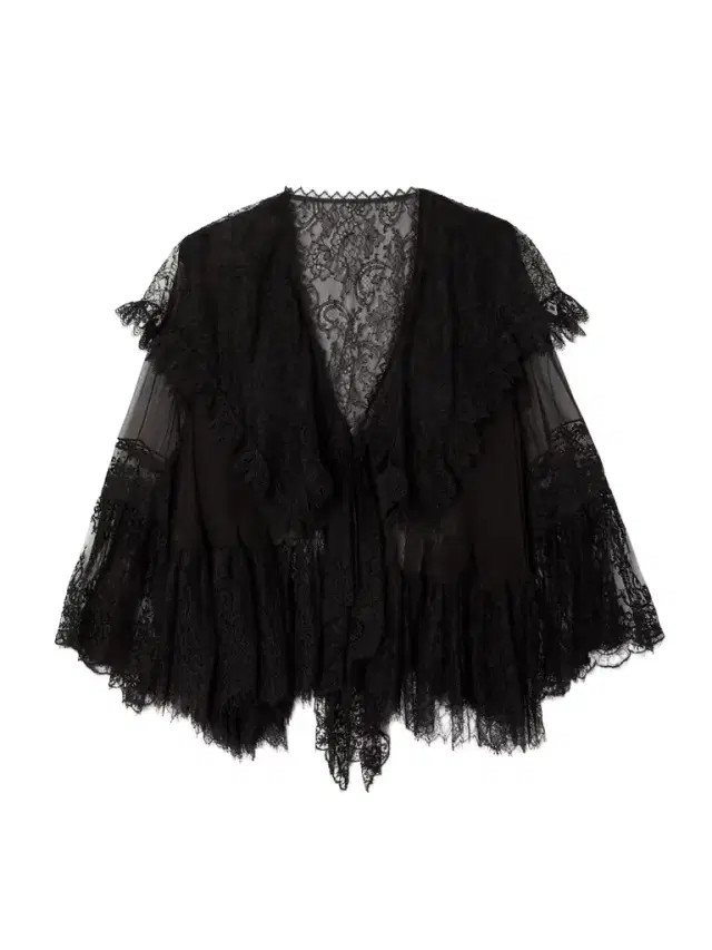 Lace-trimmed Embroidered Silk-chiffon Blouse