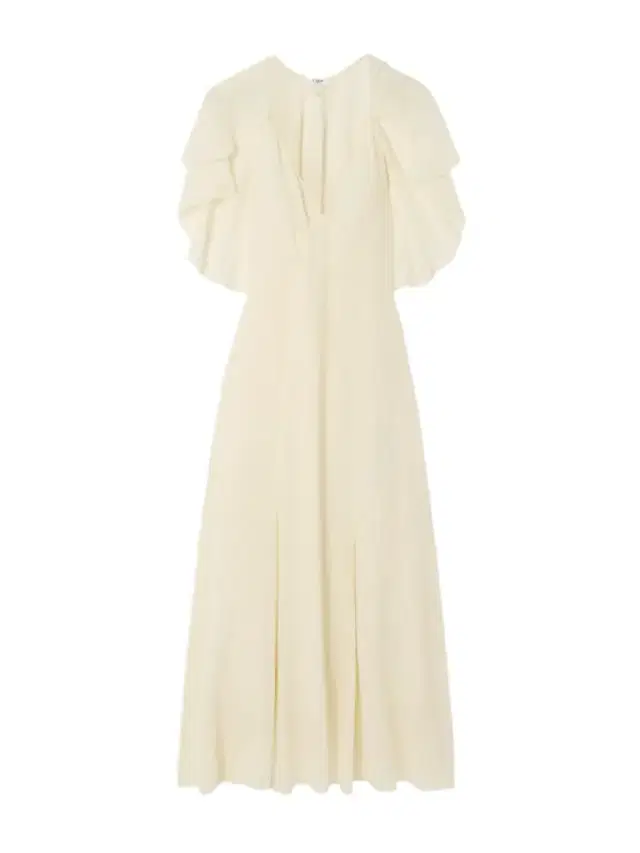 Cape-effect Paneled Organic Silk-georgette Midi Dress