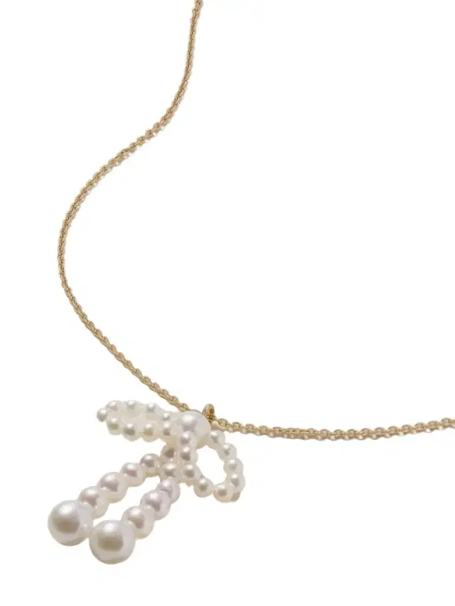 Sophie Bille Brahe Bow Simple 14-karat Recycled Gold Necklace