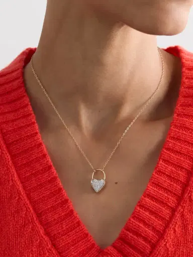 Yvonne Léon Cadenas Coeur 9 And 18-karat Gold Diamond Necklace | Thumbnail 2 Yvonne Léon Cadenas Coeur 9 And 18-karat Gold Diamond Necklace | Thumbnail 2