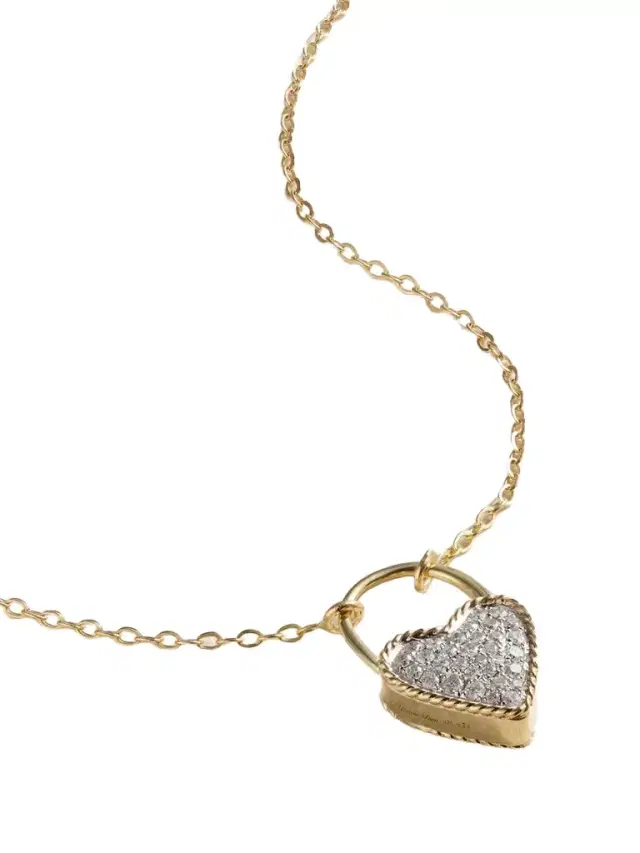 Yvonne Léon Cadenas Coeur 9 And 18-karat Gold Diamond Necklace