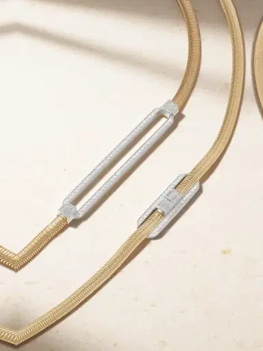 Nikos Koulis Feelings 18-karat Yellow And White Gold, Diamond And Enamel Necklace | Thumbnail 1 Nikos Koulis Feelings 18-karat Yellow And White Gold, Diamond And Enamel Necklace | Thumbnail 1