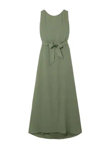 Loro Piana Belted Silk-crepe Maxi Dress | Thumbnail 1