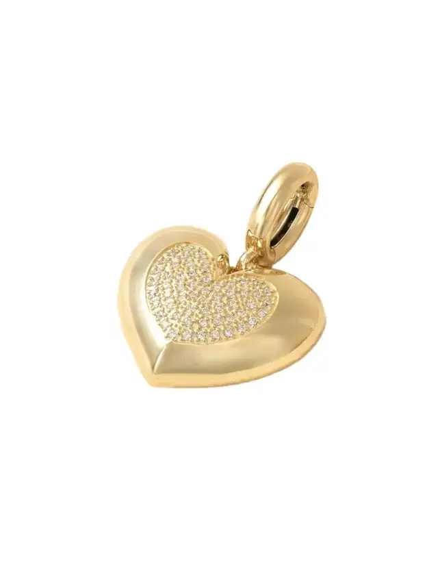 Small Heart 14-karat Gold Diamond Pendant