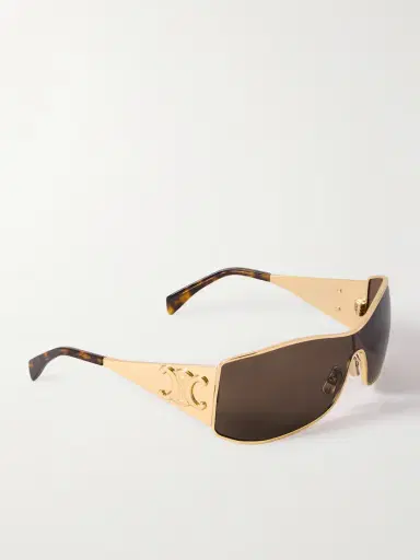 CELINE Eyewear Rectangular-frame Gold-tone Sunglasses | Thumbnail 3 CELINE Eyewear Rectangular-frame Gold-tone Sunglasses | Thumbnail 3