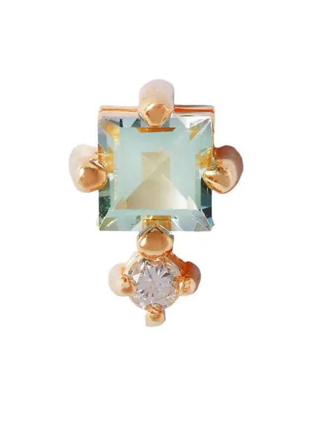 Blue Lagoon 10-karat Gold, Aquamarine And Diamond Single Earring