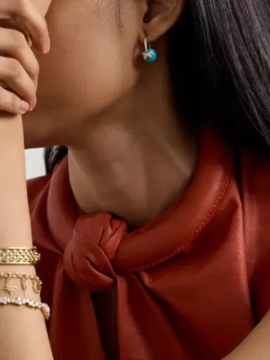Sydney Evan Butterfly 14-karat Gold, Turquoise And Diamond Earrings | Thumbnail 4 Sydney Evan Butterfly 14-karat Gold, Turquoise And Diamond Earrings | Thumbnail 4