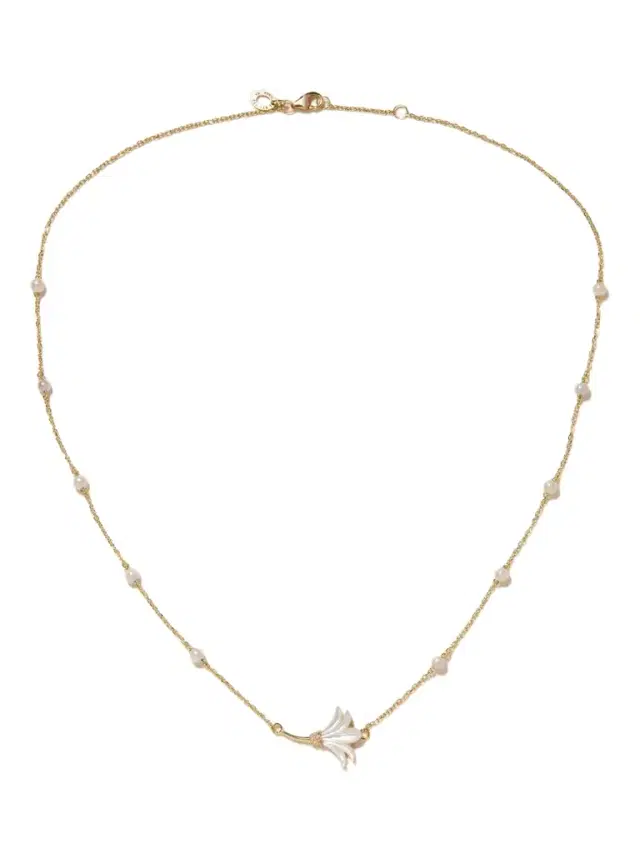 Psychedeliah Small 18-karat Gold, Diamond And Mother-of-pearl Necklace